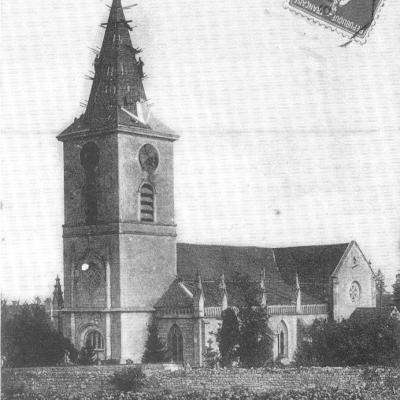 Le clocher en reparations 1910