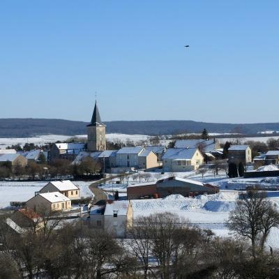 Le village à -12° sous la neige.