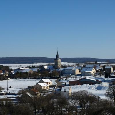 Le village à -12° sous la neige.