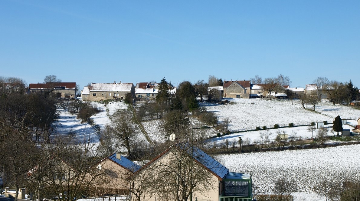 Le village à -12° sous la neige.