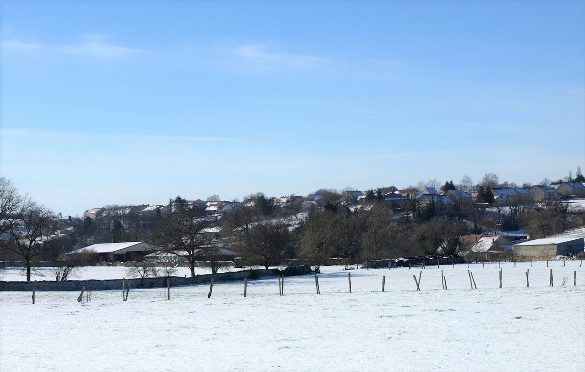 Le village à -12° sous la neige.