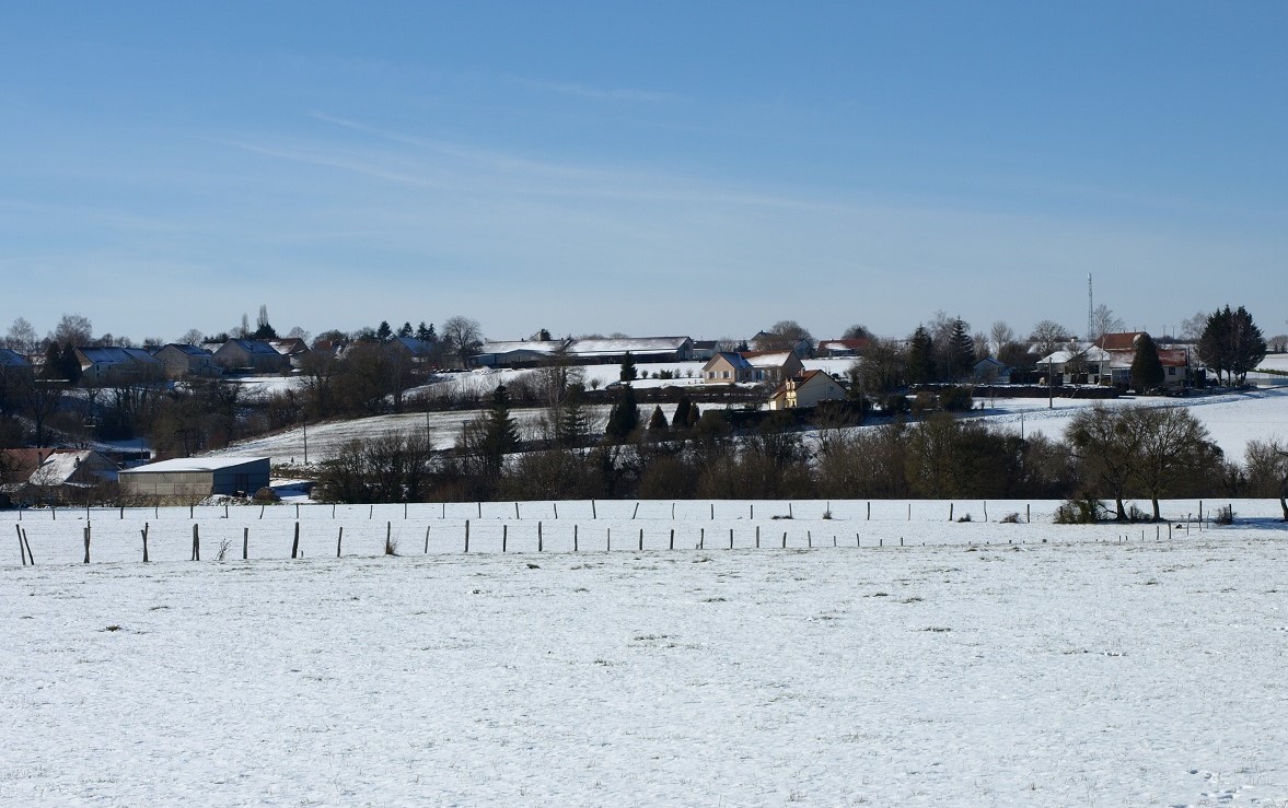 Le village à -12° sous la neige.