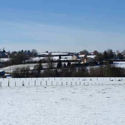 Le village à -12° sous la neige.