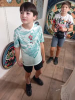 Visite d'un atelier de peinture et son artiste