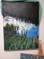 Visite d'un atelier de peinture et son artiste