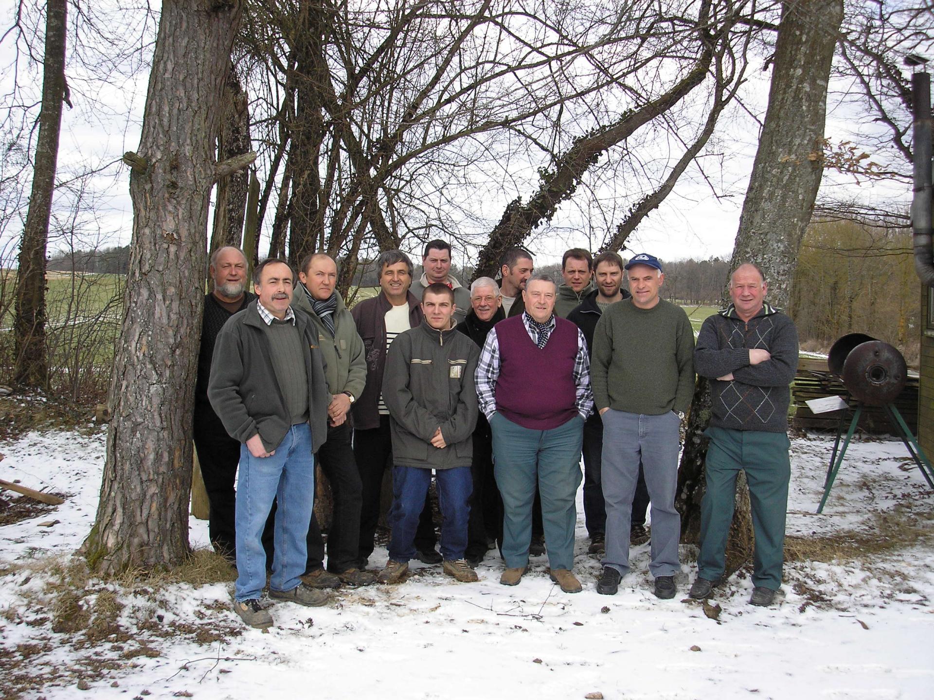 Les chasseurs à la cabane de François en 2012