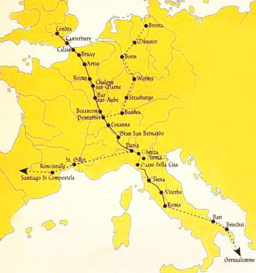 La via francigena en France